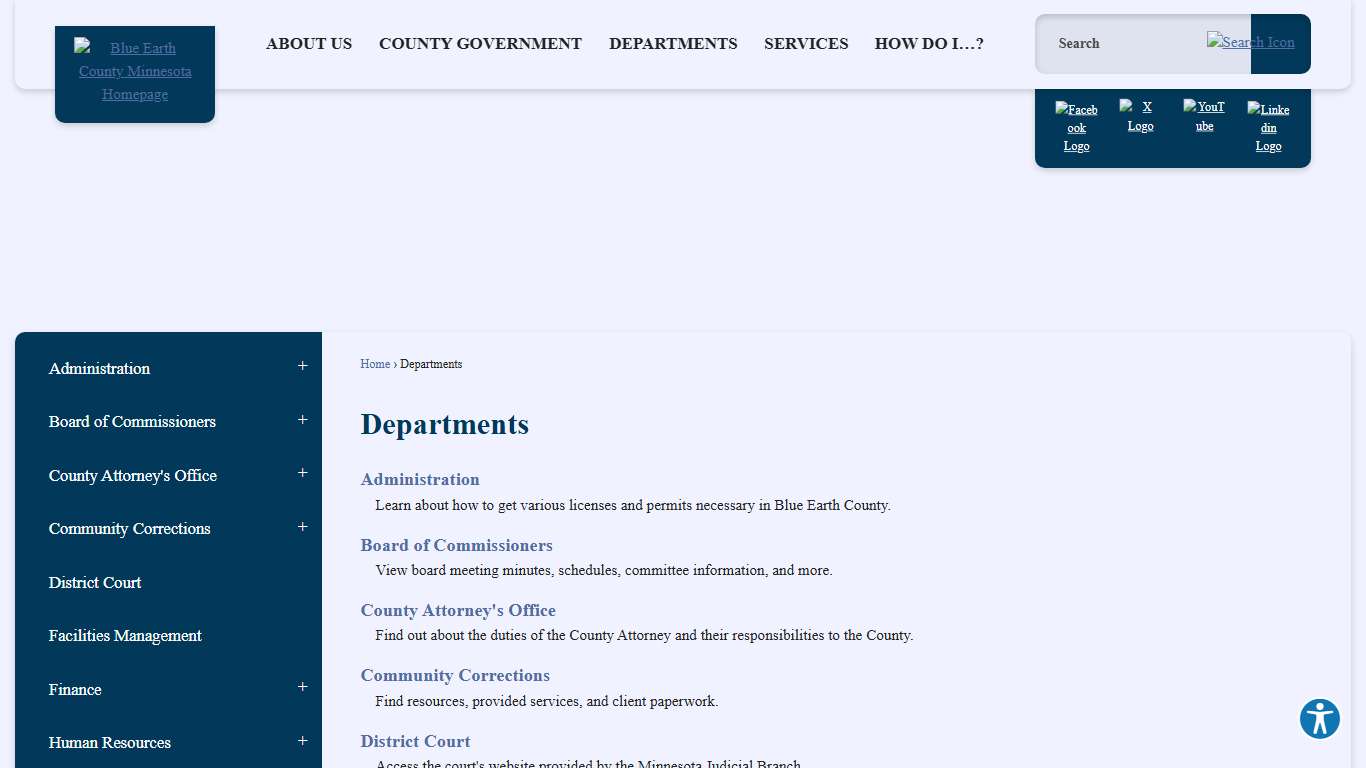 Departments Blue Earth County, MN - Official Website